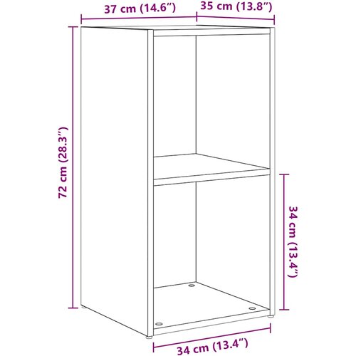  Set TV komoda Zidne 2 pcs Umjetnički hrast 37 x 35 x 72 cm Slike