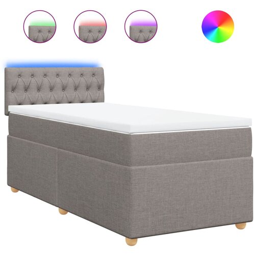Maison Chic Box spring postelja - Vzmetna postelja z vzmetnico taupe 90x200 cm blago SL3956, (21888855) Cene