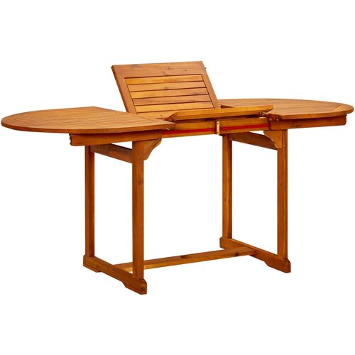 The Living Store Vrtna jedilna miza (120-170)x80x75 cm trden akacijev les - Vrtna Miza, (21466516) Slike