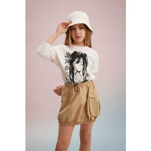 Defacto Girl Oversize Fit Crew Neck Combed Cotton T-Shirt Slike