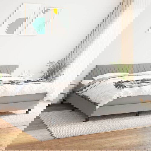 The Living Store Box spring postelja z vzmetnico svetlo siva 180x200 cm blago - Box Spring Postelja, (21520015) Cene