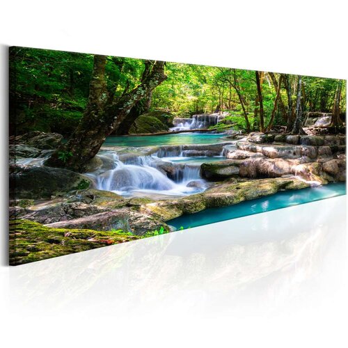  Slika - Nature: Forest Waterfall 120x40 Slike