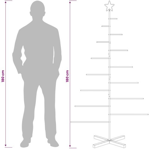  Metalno božićno drvce sa stalkom KUOPIO 180 cm Čelik Bijela Slike