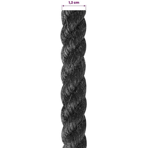  Uže od jute 12 mm Crna 100% Juta Tossa - 12 mm 50 m Crna Cijene