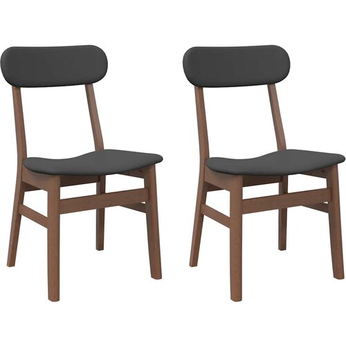 Maison Chic Jedilni stoli - Vzorci stoli z blazinami 2 kosa Brown Solid Wood Rubber A1489, (22031476) Cene