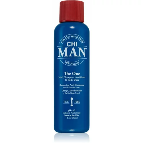 CHI Man The One 3 u1 šampon, regenerator i gel za tuširanje 30 ml