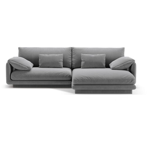 Micadoni Svijetlo siva kutna garnitura od boucl&amp;eacute; tkanine (s desnim kutom) Torino &amp;ndash; Home Slike