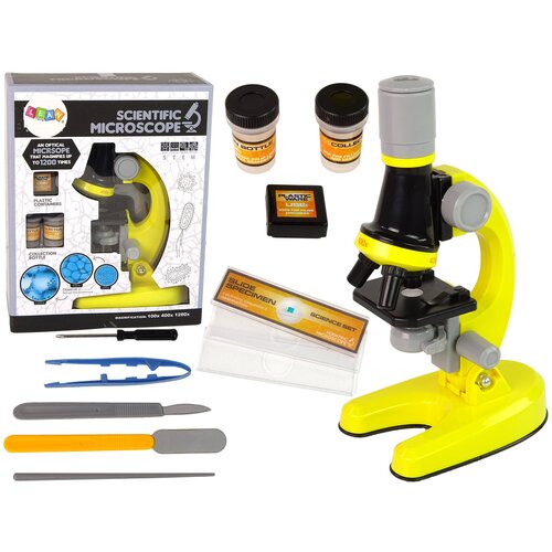  Children's Microscope Educational Set Yellow Cene