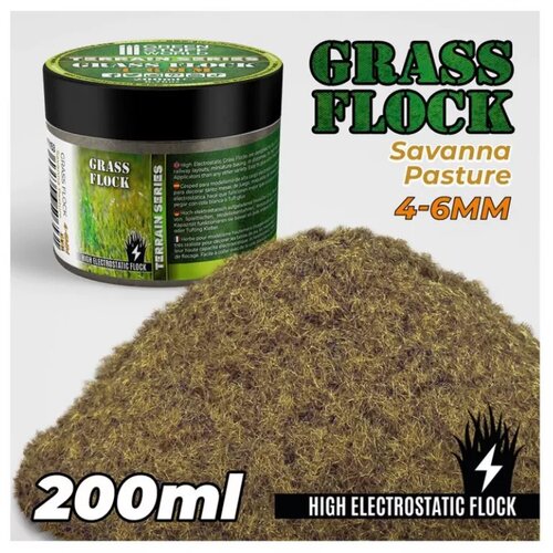 Green Stuff World grass flock - savanna pasture 4-6mm (200ml) Cene