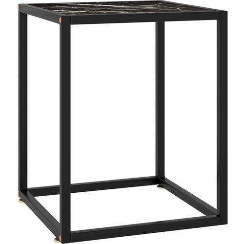 vidaXL Stolić za kavu crni s crnim mramornim staklom 40 x 40 x 50 cm Cene