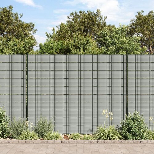VidaXL Vrtna platna 10 kosov kamnito siva 252,5x19 cm PVC Slike