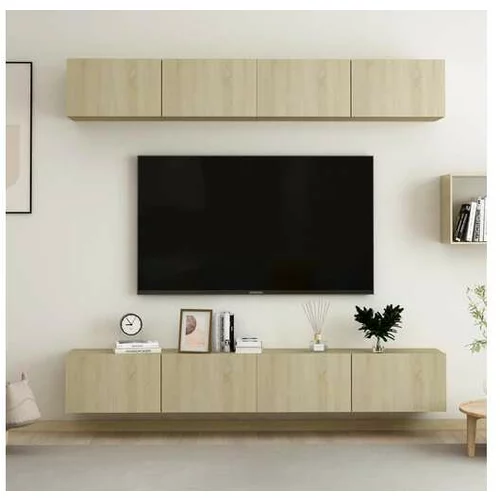  TV omarice 4 kosi sonoma hrast 100x30x30 cm iverna plošča