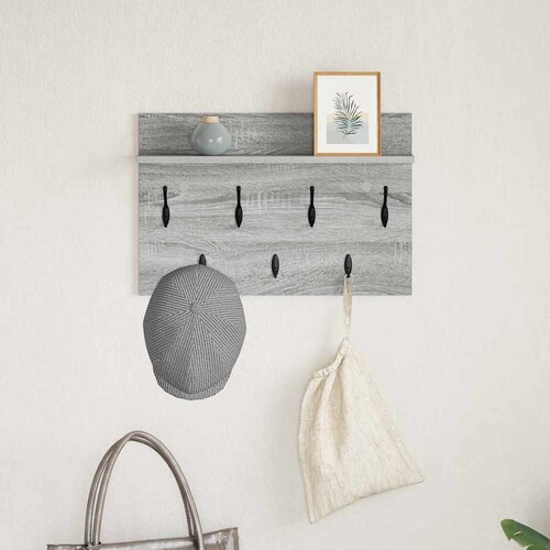 Vje&amp;scaron;alica za kapute na zidu Zidne Siva Sonoma 60 x 40 x 12 cm Slike