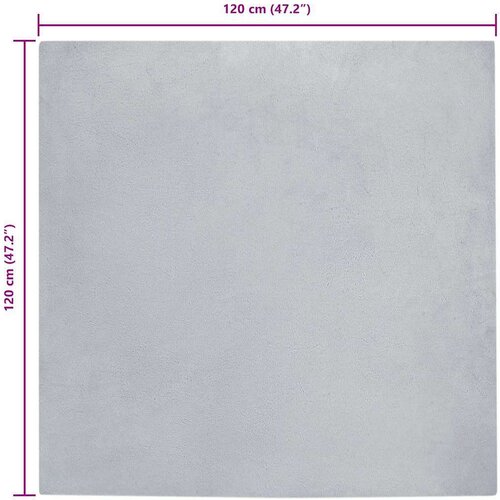  Faux Rabbit Fur Rug Siva 120 x 120 cm Poliester Slike