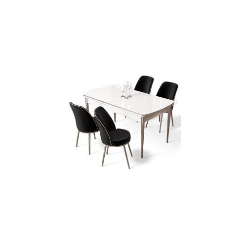 Hanah home trpezarijski set, 5 dijelova, crni Cijene