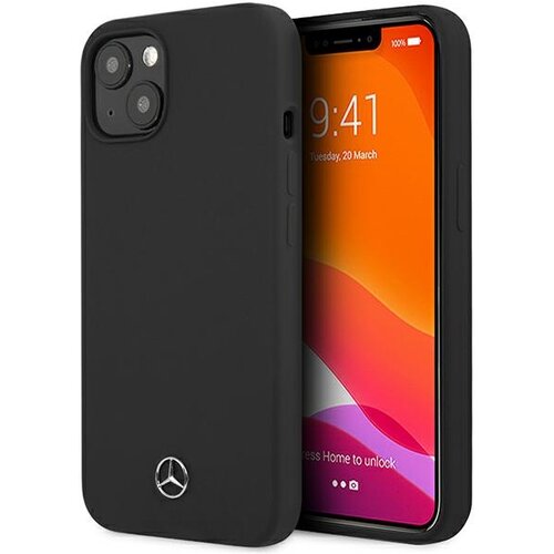 Mercedes MEHCP13SSILBK IPHONE 13 MINI 5,4 CZARNY/BLACK HARDCASE SILICONE LINE, (21897869) Cene