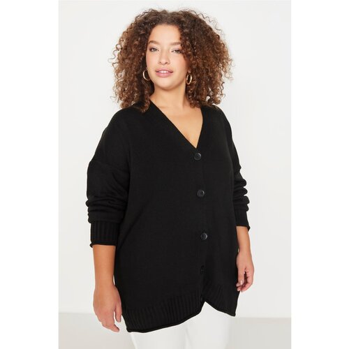Trendyol Curve Black Button Detailed Knitwear Cardigan Cijene