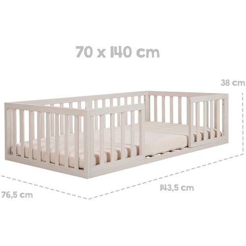 Roba Svijetlo sivi dječji krevet s podnicom 70x140 cm &amp;ndash; Slike