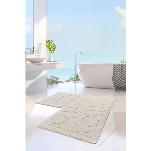  lino - ecru multicolor bathmat set (2 pieces) Cene