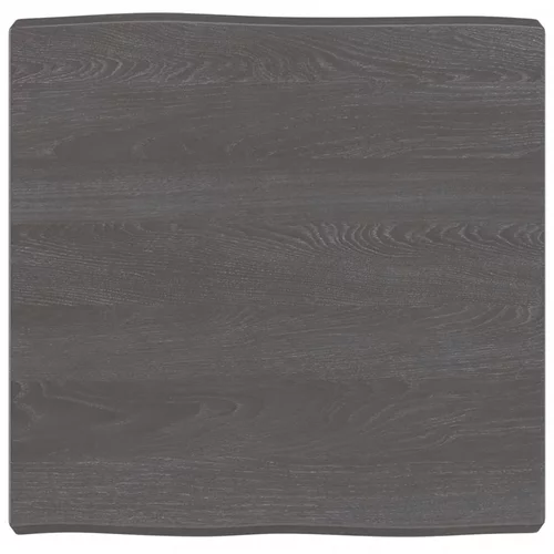 vidaXL Mizna plošča temno siva 60x60x6 cm obdelana trdna hrastovina