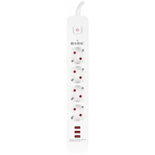 SLINK PRODUZNI KABL SPG403U 4 UTICNICE 3XUSB 1.5M BELI 16637 Cene