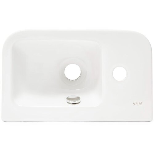 Vitra 7090-003-0028 Integra 37 x 22 cm leva izvedba keramični umivalnik z odprtino za armaturo Slike