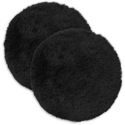  Presvlaka za jastuk 2 pcs HEERLEN Crna Ø 60 cm PV flis Cene
