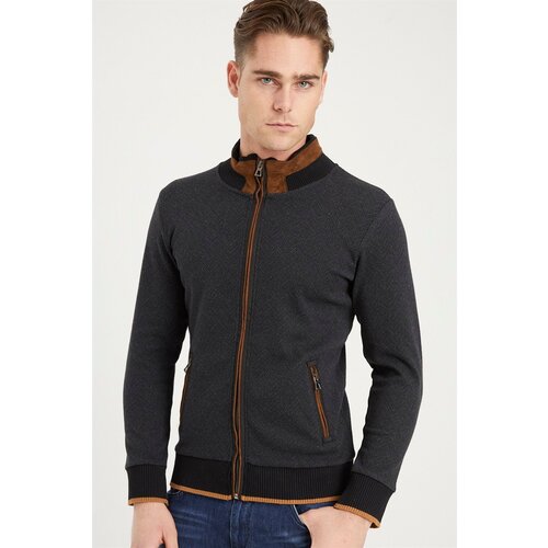 Dewberry 1021 MEN&amp;#039;S SWEATSHIRT-FISHBACK ANTHRACITE Slike