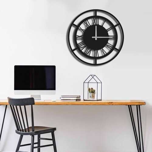 Wallity Zidni sat MTS - 005, 49x49 cm, Crni Cene