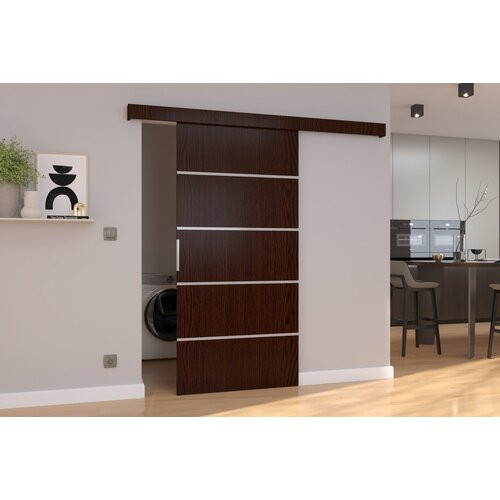 ADRK Drsna stenska vrata BIELLA iz laminirane ploe 106 cm - WENGE Slike