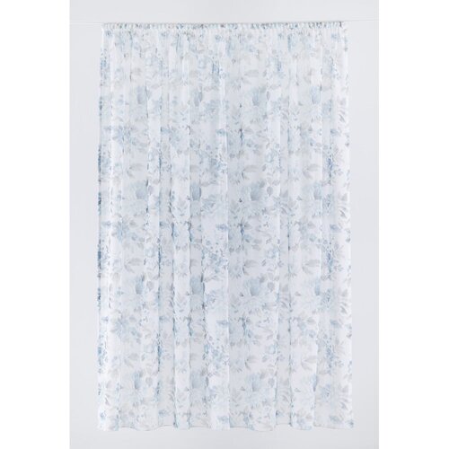 Mendola Fabrics Bela/modra prosojna zavesa 300x260 cm Elsa &amp;ndash; Mendola Fabrics Slike