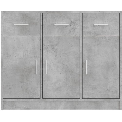  Komoda siva boja betona 91x28x75 cm od konstruiranog drva Slike