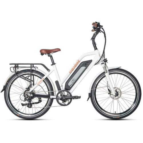 JOBOBIKE Mestno električno kolo Commuter, 250 W 36 V 18,2 Ah, Step-thru, belo, (5000009014) Cene