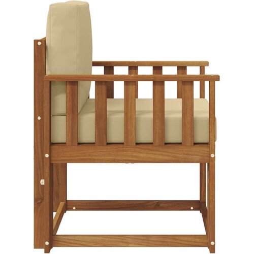  Set vanjskih sofa Čvrsto drvo akacije i poliester Slike