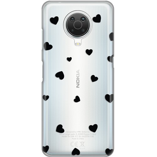 maska silikonska print skin za nokia G10/G20 hearts Slike