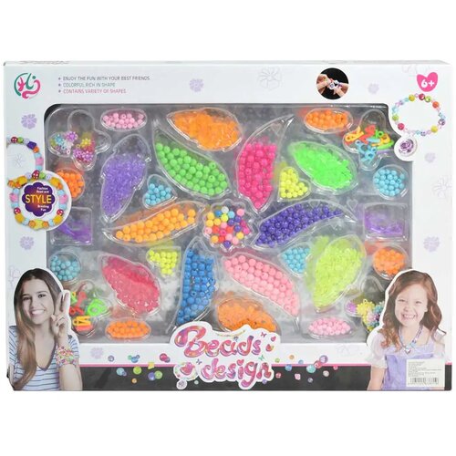 Magic Toys Beads Design: Set perli za izradu nakita s više od 500 šarenih i sjajnih perli Cene
