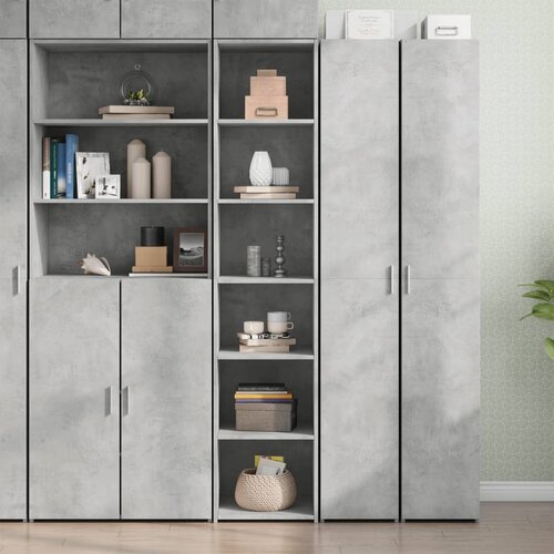 The Living Store Visoka omara betonsko siva 40x41x185 cm inženirski les - Visoka Omarica, (21660934) Cene