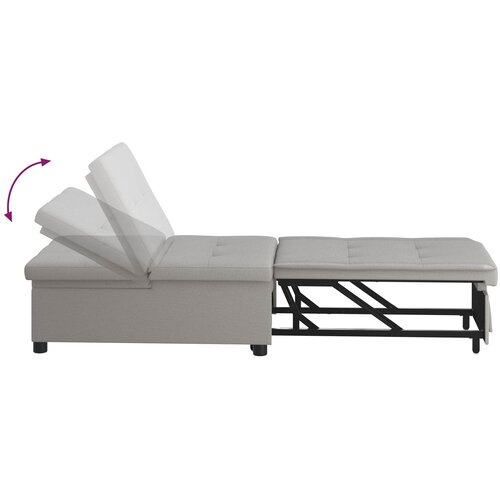  Krevet-sofa na razvlačenje Sivi 194 x 50 x 82 cm tkanina Slike