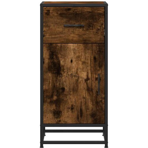  Komoda boja hrasta 35,5x35x76 cm konstruirano drvo i metal Slike