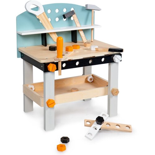 ECO TOYS EcoToys drvena radionica s alatima 32 elemenata Slike