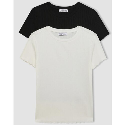 Defacto Fitted Crew Neck 2-Piece Short Sleeve T-Shirt Cene