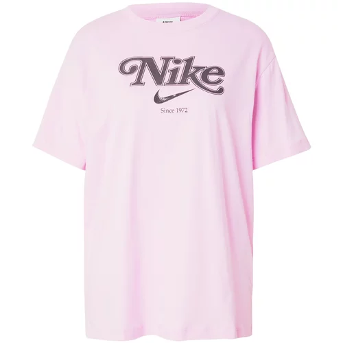 Nike Sportswear Široka majica roza / crna melange