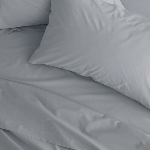 Catherine Lansfield Siva rjuha iz perkala 275x275 cm Easy Iron Percale &amp;ndash; Slike