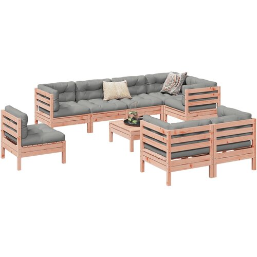vidaXL 9-dijelni set vrtnih sofa s jastucima masivno drvo duglazije Cene