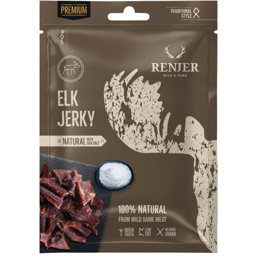 Renjer Sušeno meso losa Elk Jerky 25  g morska so Cene