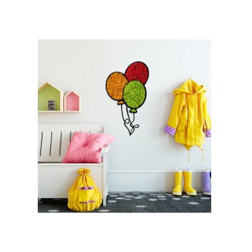 Wallxpert Zidna dekoracija Mahovina - Baloni, 62 x 36 cm, Crvena Slike
