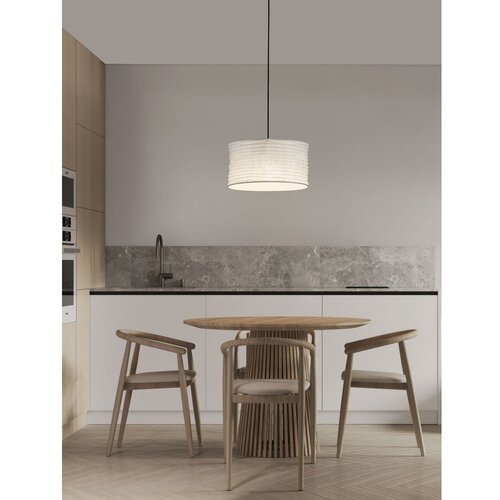Nova Luce Bijela lanena viseća svjetiljka &amp;oslash; 38 cm Linnet &amp;ndash; Slike
