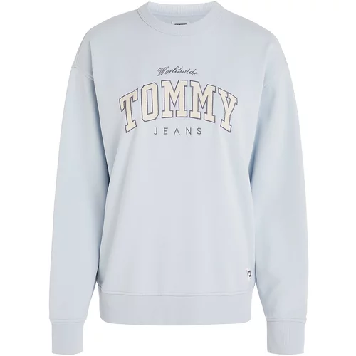 Tommy Jeans Majica 'Varsity' svetlo modra / temno modra / bela