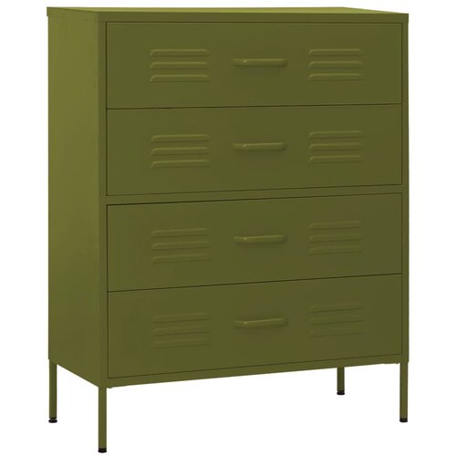 vidaXL Predalnik olivno zelen 80x35x101,5 cm jeklo, (20656548) Cene