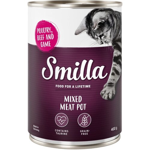 Smilla Ekonomično pakiranje lončić s vi&amp;scaron;e vrsta mesa 24 x 400 g - perad, govedina i divljač Slike